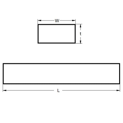 1035907 | STR-100-0127-0500-CST --- Spring Steel Strip - 1x12.7x500 mm - Spring Steel