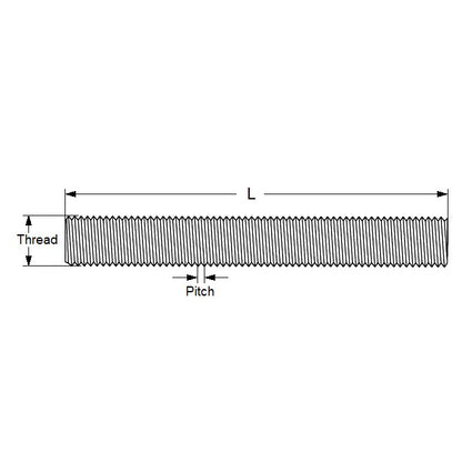 1042920 | AT029C-0038-S4 (226 Pcs) --- Threaded Studs Threaded Rod - 4-40 UNC - 2.85mm - 38.1 mm - 18-8 Stainless Steel
