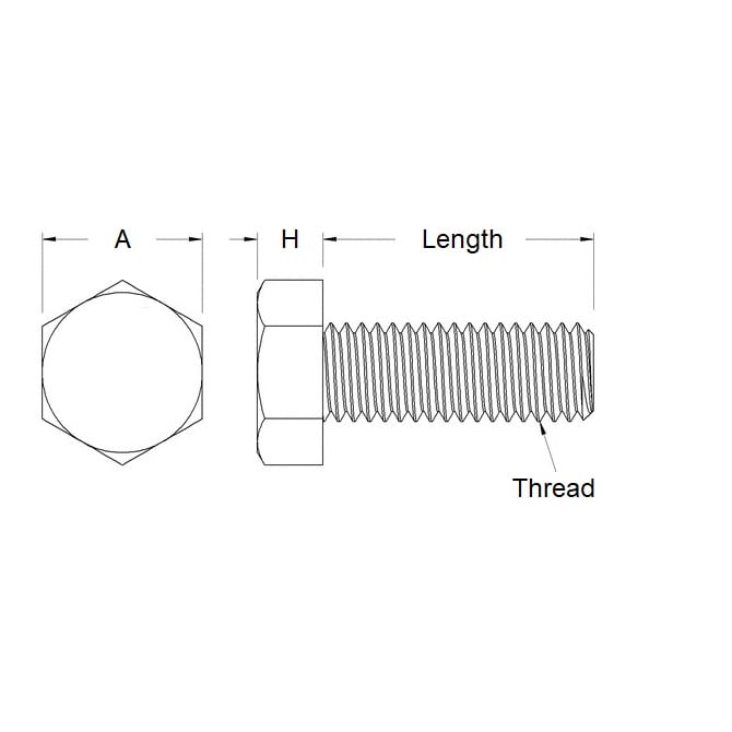 1093912 | SC100M-035-HS-T5 (50 Pcs) --- Hex Head Screws - M10 -10x1.5mm- 35 mm - Titanium Grade 5