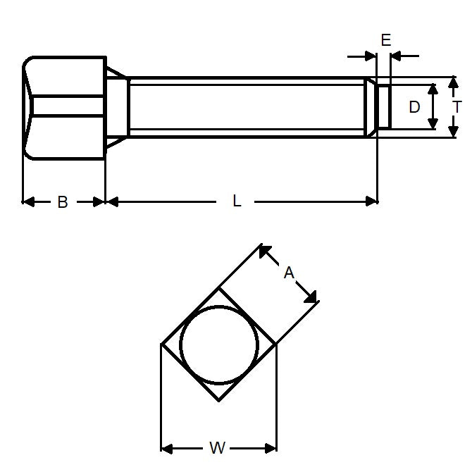 1110692 | SC159C-076-SQ-C-DP --- Set Screws - 5/8-11 UNC - 15.88mm - 76.2x15.87 mm Dog Point