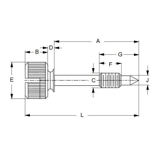 1050058 | SCC035C-011-019-TH-S3 (138 Pcs) --- Captive Screws - 6-32 UNC - 3.5mm - 19.05x5.56 mm - Stainless Steel 303/304 Similar to A2, 18-8 HRB80