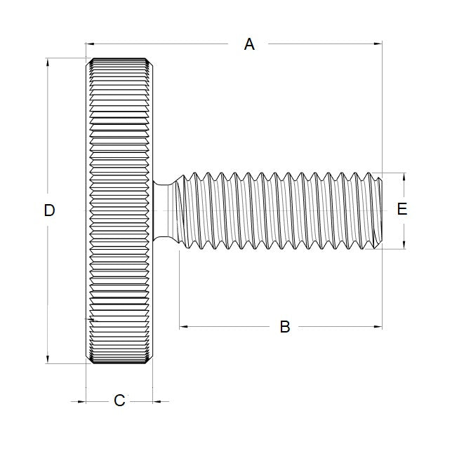 1071890 | THS064C-016-K-3-N --- Thumb Screws - 1/4-20 UNC - 6.35mm - 15.88x23.81 mm Knurled - Stainless Steel 303/304 Similar to A2, 18-8 HRB80 Screw