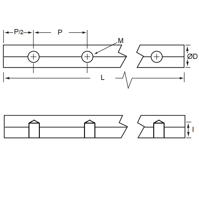 1150378 | 0R-0381-0229-ALCT-T40 --- Linear Shafting - 38.1x228.6x101.6 mm - Ceramic Coated Aluminium