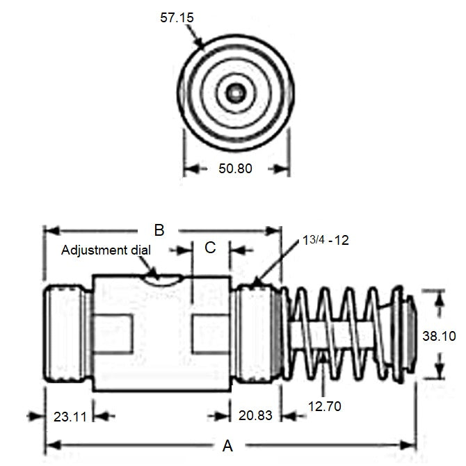1161928 | ED6RS --- Low Profile Hydraulic Shock Absorbers - 50.8x117.6x195.33 mm