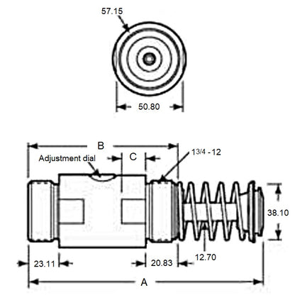 1161928 | ED6RS --- Low Profile Hydraulic Shock Absorbers - 50.8x117.6x195.33 mm