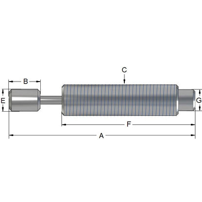 1109087 | ED9BRS --- Hydraulic Shock Absorbers - 15.75 mm 9/16-18 UNF - 107.19 / 81.28 Self-Compensating