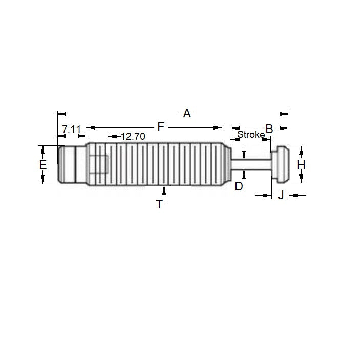 1107200 | ACE3006RS (Each) --- Soft Contact Self-Compensating Shock Absorbers - 14.99 mm 3/4-16 UNF - 19.05mm - - 105.41 / 70.61