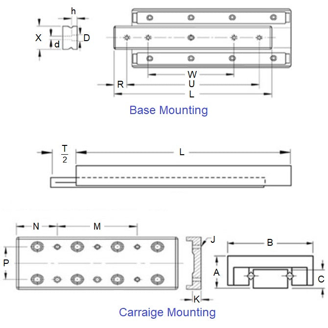 1138587 | DT-409RS --- Cross Roller Slide Tables Low Profile Linear - 29.997 mm - 62.596 Kg - 50.013 mm - Aluminium