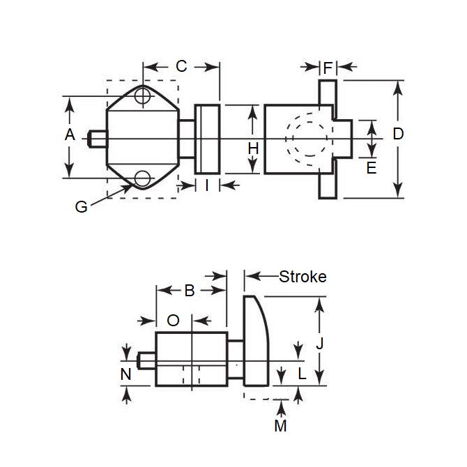 1036630 | DS-6RS --- Spring Stops - 1.02 Kg - 11.68 Kg - 4.76 mm Flat Face