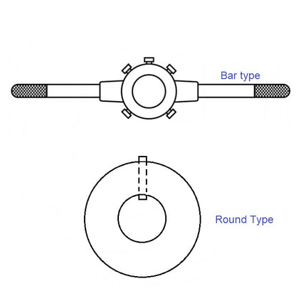 1114504 | DH-160-RND --- Button Die Holders Tools - 16 mm Round - Knurled Edges