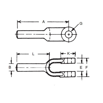 1162744 | YE-14RS --- Blank Yoke Ends - 53.98x9.53x11.11 mm - Steel