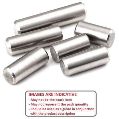 1050894 | DP030-014-303-2 (Pack of 10)  --- Dowel Pins - 3x14 Standard - Stainless Steel 303/304 Similar to A2, 18-8 HRB80 Pin