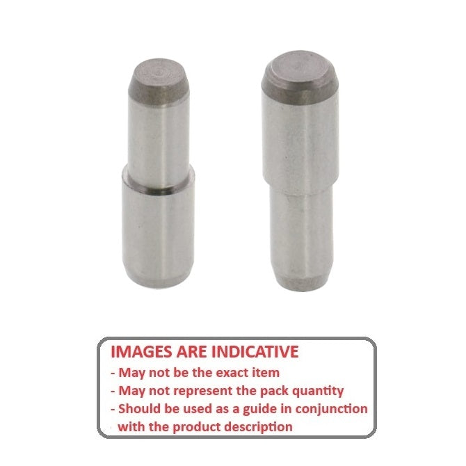 1061801 | DPS050-015-440-1 --- Dowel Pins - 5x15 Stepped - Stainless Steel AISI 440C Pin