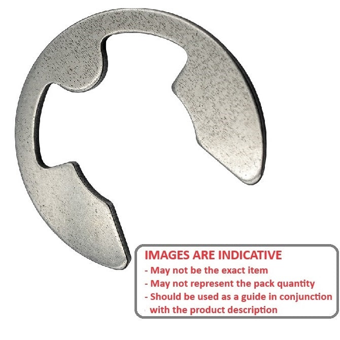 1041553 | ECL-0018-0024A-S15 (20 Pcs) --- E-Clips Retaining Rings - 2.39x1.88x0.38 mm - Stainless Steel Grade PH15-7 Mo