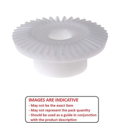 1038762 | GB-21B-M1-40-060-A --- Bevel Gears - Ratio 2 to 1 Large Gear Only - GB-21B-M1-20-050-A Module 1 Plastic - Acetal Gear