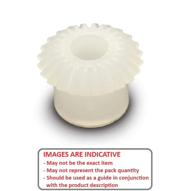 1038725 | GB-21B-M1-20-050-A --- Bevel Gears - Ratio 2 to 1 Small Gear Only - GB-21B-M1-40-060-A Module 1 Plastic - Acetal Gear