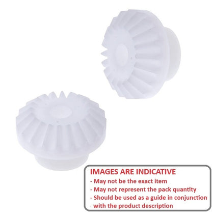 1147690 | GM-S038-D24-079-N (Pair) --- Mitre Gears - 36 tooth - 38.1x7.938 mm 24DP Plastic - Nylon - Commercial Gear