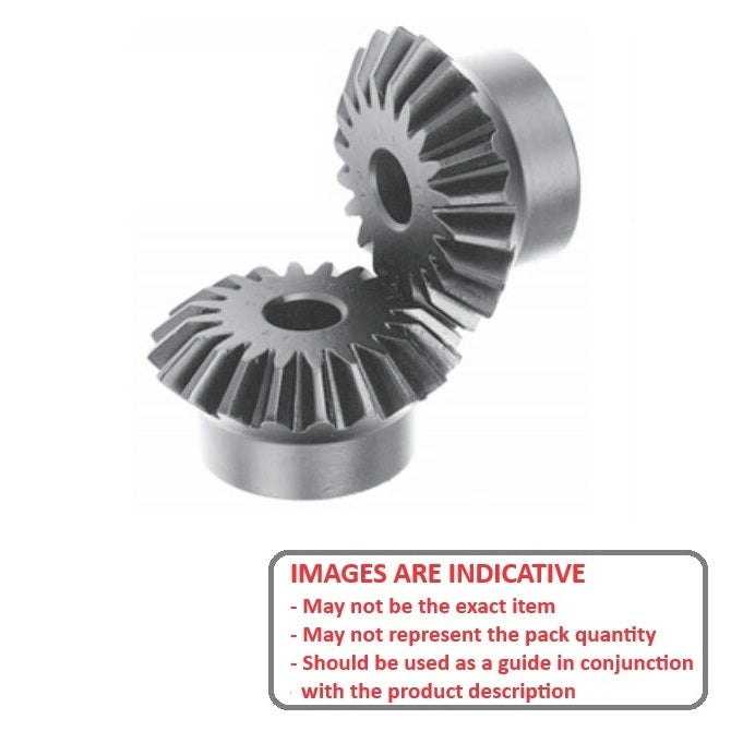 1108035 | GM-032-D12-095-C --- Mitre Gears - 15 tooth - 31.75x9.525 mm 12DP Steel - Steel Gear