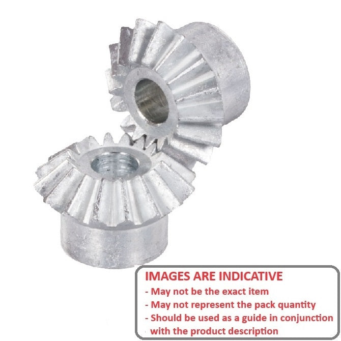 1112511 | GM-016-M1-060-ZD (2 Pcs) --- Mitre Gears - 16 tooth - 16x6 mm Module 1 - Die Cast Zinc - Commercial Gear