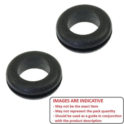 1069257 | GO-063-034-085-R17 (10 Pcs) --- Natural Rubber Grommets - 6.3x3.4x8.5 mm Open - Natural Rubber Grommet