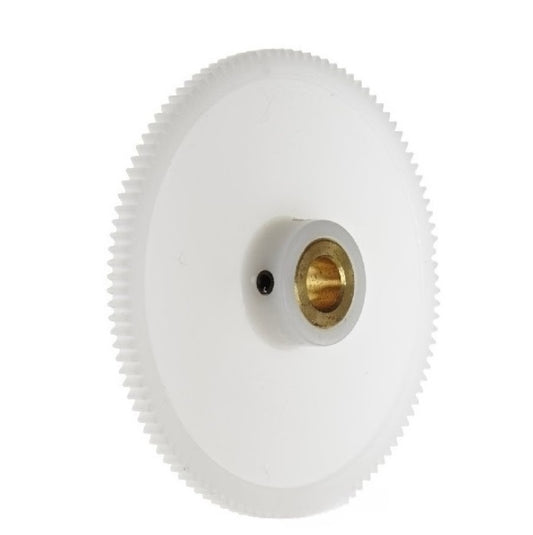Spur Gears - 34 tooth - 17.98x4.762 mm Hubbed - Acetal - Brass insert Gear