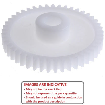 1202722 | G120B-120-M1-090-120-A-PD (Each) --- Spur Gears - 120 tooth - 120x12 mm Hubbed - Acetal - No Insert Gear
