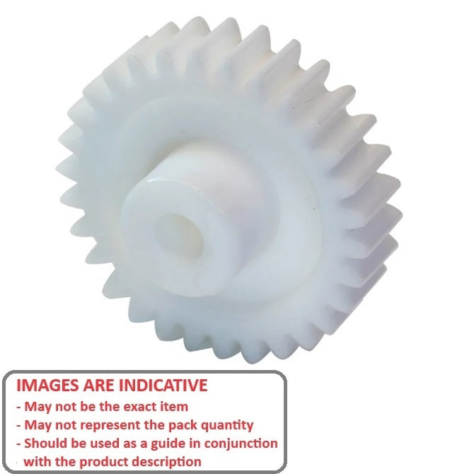 1096184 | G010B-012-D32-048-040-A-P --- Spur Gears - 12 tooth - 9.53x3.97 mm Hubbed - Acetal Gear