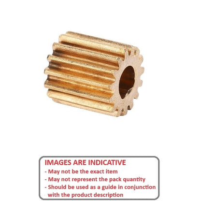 1078869 | G003P-008-M04-040-015-B (10 Pcs) --- Spur Gears - 8 tooth - 3.2x1.5 mm Hubless - Brass Gear