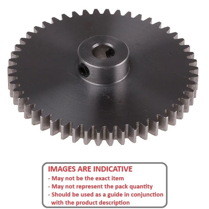 1161177 | G025B-048-D48-032-048-S3-G (Each) --- Spur Gears - 48 tooth - 25.4x4.762 mm Hubbed - Stainless Steel 303/304 Similar to A2, 18-8 HRB80 Gear