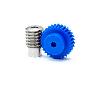 Worm Sets Gears - Pitch Module 0.8 - 30 tooth - 5.00 / 5.00 Module 0.8 - Polyacetal Gear and Steel Worm