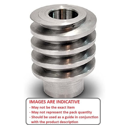 1036504 | WM1R-100-060-320-S3 --- Worm Gears - Pitch Module 1.0 - Worm - 1 Start tooth - 3 Deg 35 Min Module 1.0 - 303 Stainless