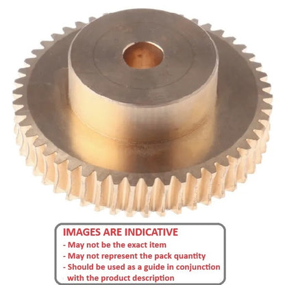 1036987 | WG1R-125-050-100-COP --- Worm Gears - Pitch Module 1.25 - 50 tooth - 3 Deg 25 Min Module 1.25 - Copper Alloy - CAC502 Gear