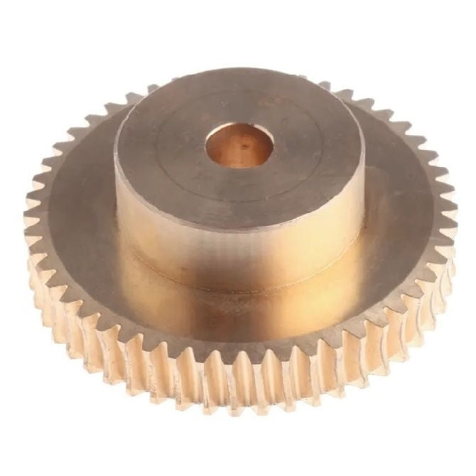 1037534 | WG1R-150-050-120-COP --- Worm Gears - Pitch Module 1.5 - 50 tooth - 3 Deg 26 Min Module 1.5 - Copper Alloy - CAC502 Gear