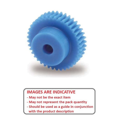 1036081 | WG1R08-100-030-060-ACE --- Worm Gears - Pitch Module 1.0 - 30 tooth - 3 Deg 35 Min Module 1.0 - Polyacetal White Gear