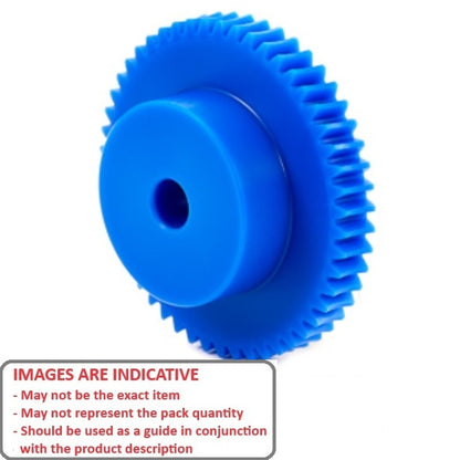 1036200 | WG1R-100-080-100-ACE --- Worm Gears - Pitch Module 1.0 - 80 tooth - 3 Deg 35 Min Module 1.0 - Polyacetal White Gear