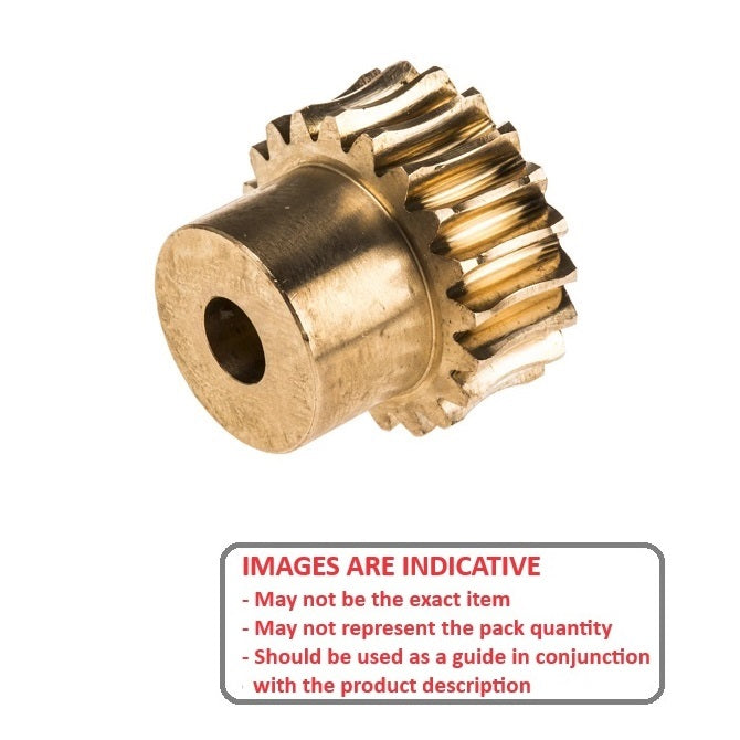 1001968 | WG1R-050-020-040-COP --- Worm Gears - Pitch Module 0.5 - 20 tooth - 2 Deg 36 Min Module 0.5 - Copper Alloy - CAC502 Gear