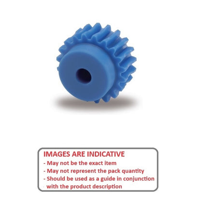 1036028 | WG2R08-100-020-060-ACE --- Worm Gears - Pitch Module 1.0 - 20 tooth - 7 Deg 11 Min Module 1.0 - Polyacetal White Gear
