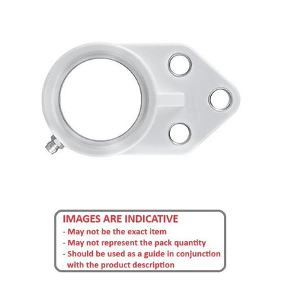 1188737 | FB204PE --- Flanged 3 Bolt Bracket Plastic Housings - 110x42x32 mm - Polyethylene Housing