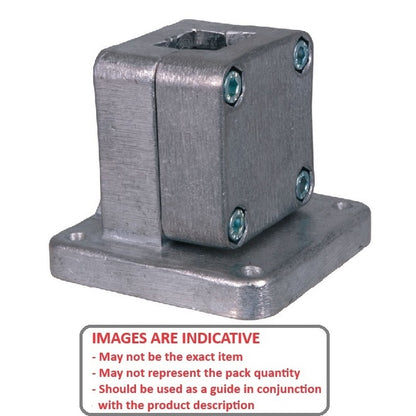 1132971 | LCSQCL-0254-F --- Housing Clamps Square Linear - 25.4 mm Flanged Base 24.99 mm