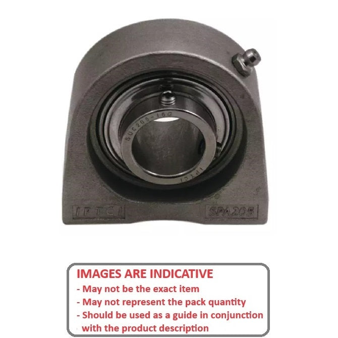 1102032 | IP-100RS --- Tapped Base Housing and Bearing Assembly - 12.7x33.325x73.025 mm Stainless
