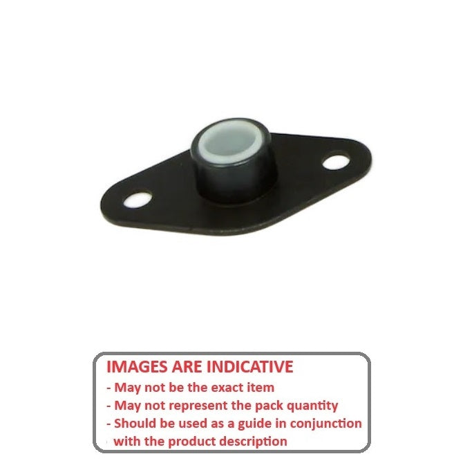 1057600 | BFM-187-AF --- Flanged 2 Bolt Housing and Bearing Assembly - 4.762x45.72x10.41 mm Self Aligning - Delrin &#8482; AF