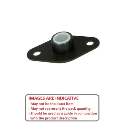 1057600 | BFM-187-AF --- Flanged 2 Bolt Housing and Bearing Assembly - 4.762x45.72x10.41 mm Self Aligning - Delrin &#8482; AF