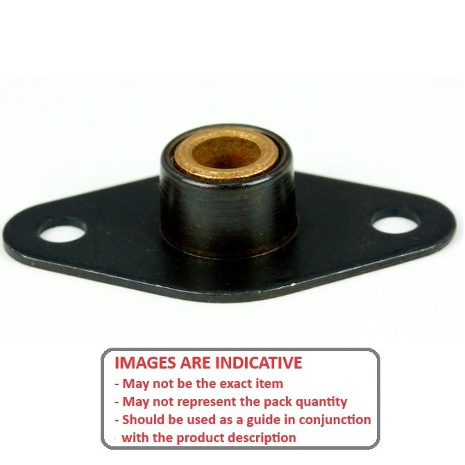 1057603 | BFM-187-B --- Flanged 2 Bolt Housing and Bearing Assembly - 4.762x45.72x13.46 mm Aligning - Sintered Bronze SAE 840