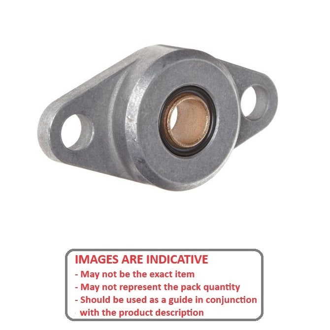 1127621 | HF4-875-B --- Flanged 2 Bolt Housing and Bearing Assembly - 22.225x79.5x101.6 mm Aligning - Bronze SAE 840 Sintered