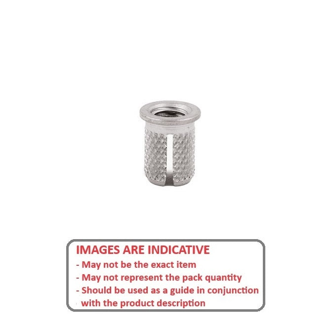 1043236 | IN-EP-029C-048-FS3 --- Expansion Inserts - 4-40 UNC - 2.85mm - 3.962x4.78 mm Press In - Stainless Steel 303/304 Similar to A2, 18-8 HRB80 Insert