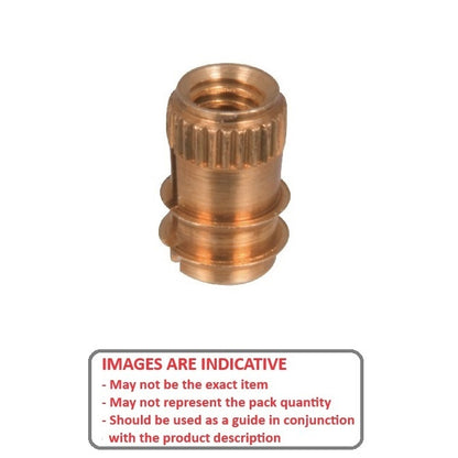 1070582 | IN-PF-064C-095-W (5 Pcs) --- Tapered Fit Finserts For Wood and Plastics Inserts - 1/4-20 UNC - 6.35mm - 8.33x14.3 mm