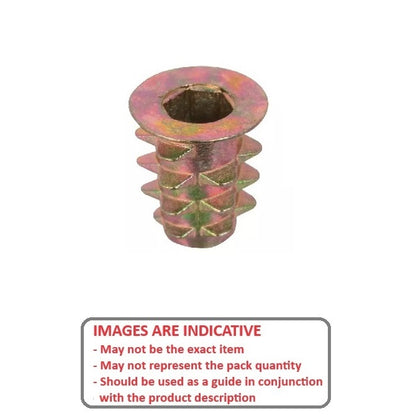1064878 | IN-TP-048F-11-WHF (Pack of 10)  --- Self Tapping Inserts - 10-32 UNF - 4.76mm - 7x10.998 mm For Wood