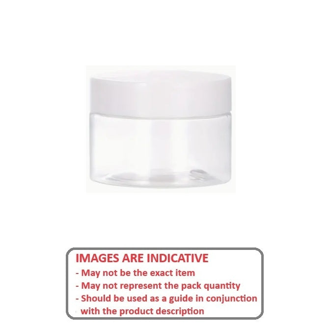 1225747 | JAR-042-028 (10 Pcs) --- Bottles Containers - Type Plastic Jar 20 ml - Clear Plastic with White Screw Top - Plastic Container