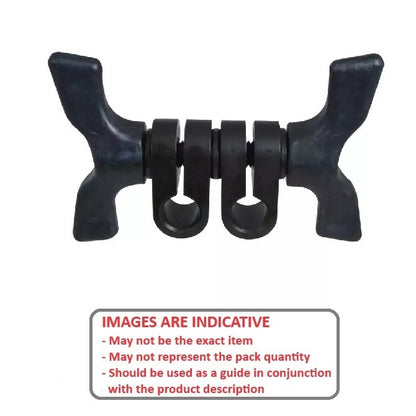 1118992 | SJ-15DRS --- Swivel Joints - 19.05x19.05x50.8 mm Double Wing Knob