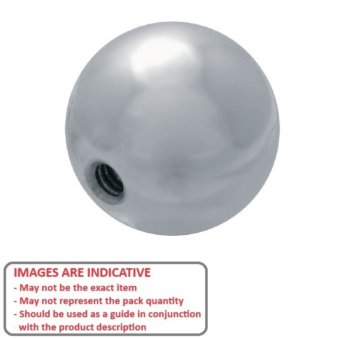 1072275 | KF064C-025-TPAL --- Ball Knobs - 1/4-20 UNC - 6.35mm - 24.61 - - Female Threaded - Aluminium Knob